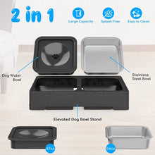 Load image into Gallery viewer, Pet Stand Adjustable Height Food and Water Bowl
