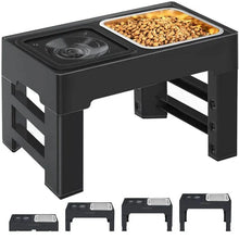 Load image into Gallery viewer, Pet Stand Adjustable Height Food and Water Bowl
